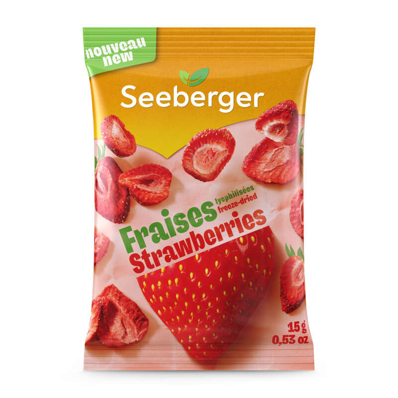 Seeberger Fraises en tranches lyophilisées 15g Seeberger Fraises en tranches lyophilisées 15g