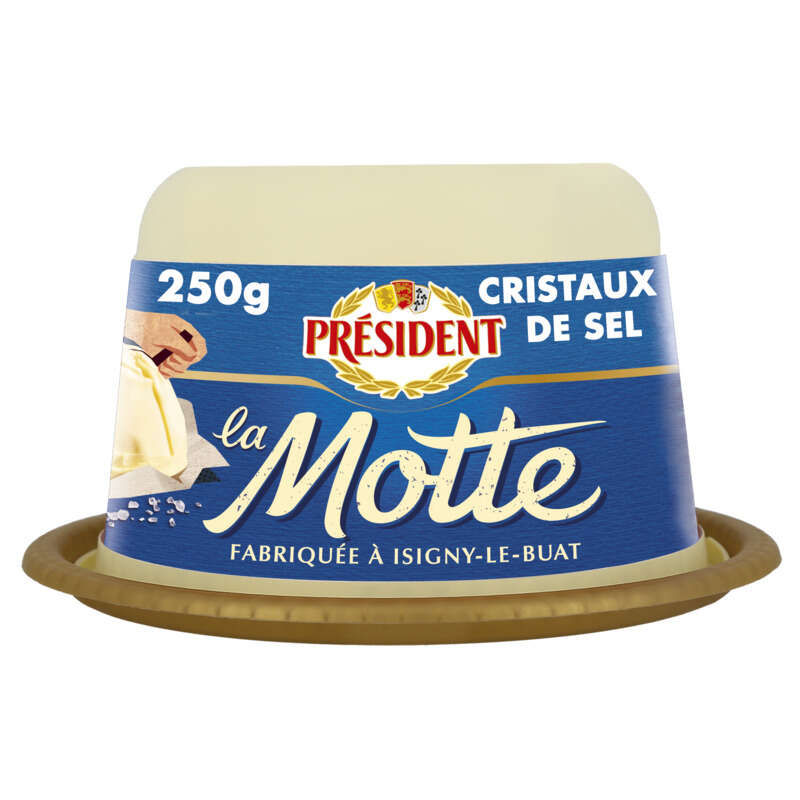 Président Beurre Gastronomique Sel De Mer 80% Mg Motte 250g Président Beurre Gastronomique Sel De Mer 80% Mg Motte 250g