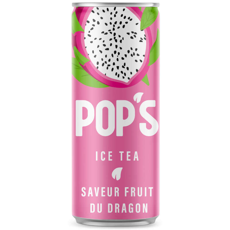 Pop's Ice tea Fruit du Dragon 330ml Pop's Ice tea Fruit du Dragon 330ml