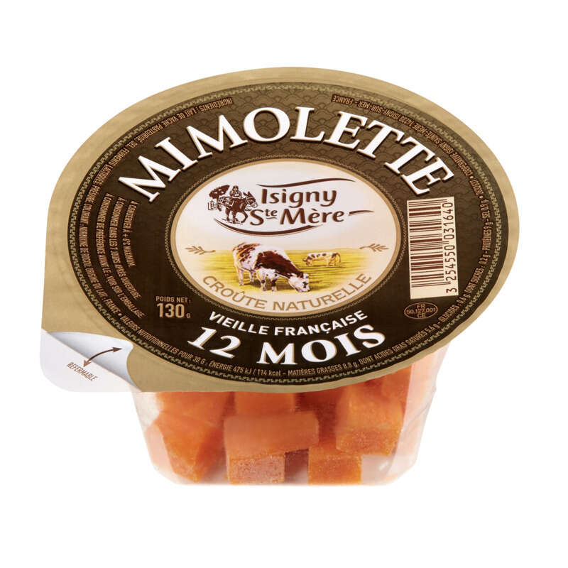 Isigny St Mère Mimolette Veille Copeaux vieille 130g Isigny St Mère Mimolette Veille Copeaux vieille 130g