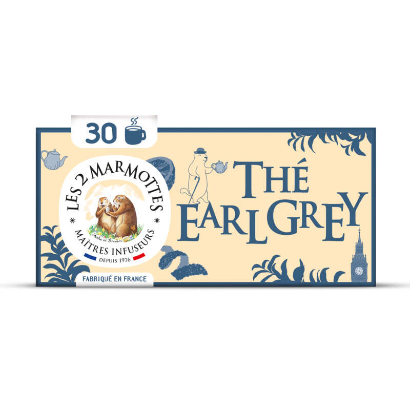 Les 2 Marmottes Thé Earl Grey x30, 50g Les 2 Marmottes Thé Earl Grey x30, 50g