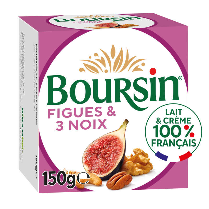 Boursin Fromage à tartiner Figue & 3 noix 150g Boursin Fromage à tartiner Figue & 3 noix 150g