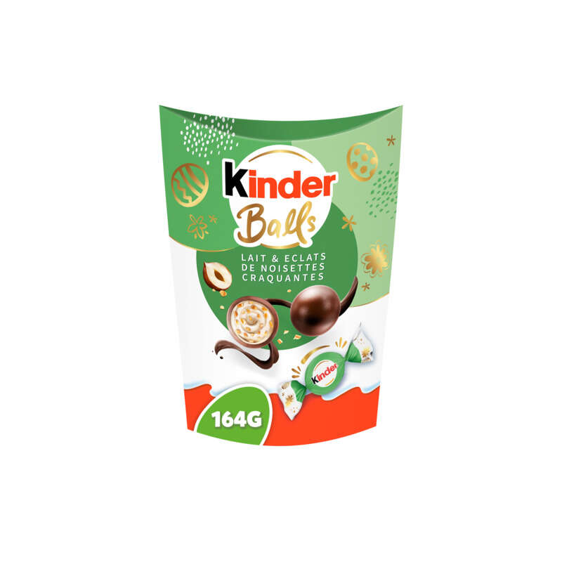 Kinder Balls Lait & éclats de noisettes croquantes 164g Kinder Balls Lait & éclats de noisettes croquantes 164g