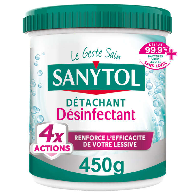 Sanytol Poudre détachante désinfectante 4 actions 450g Sanytol Poudre détachante désinfectante 4 actions 450g