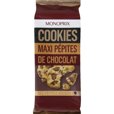 Monoprix Cookies Maxi Pépites de Chocolat 184g Monoprix Cookies Maxi Pépites de Chocolat 184g