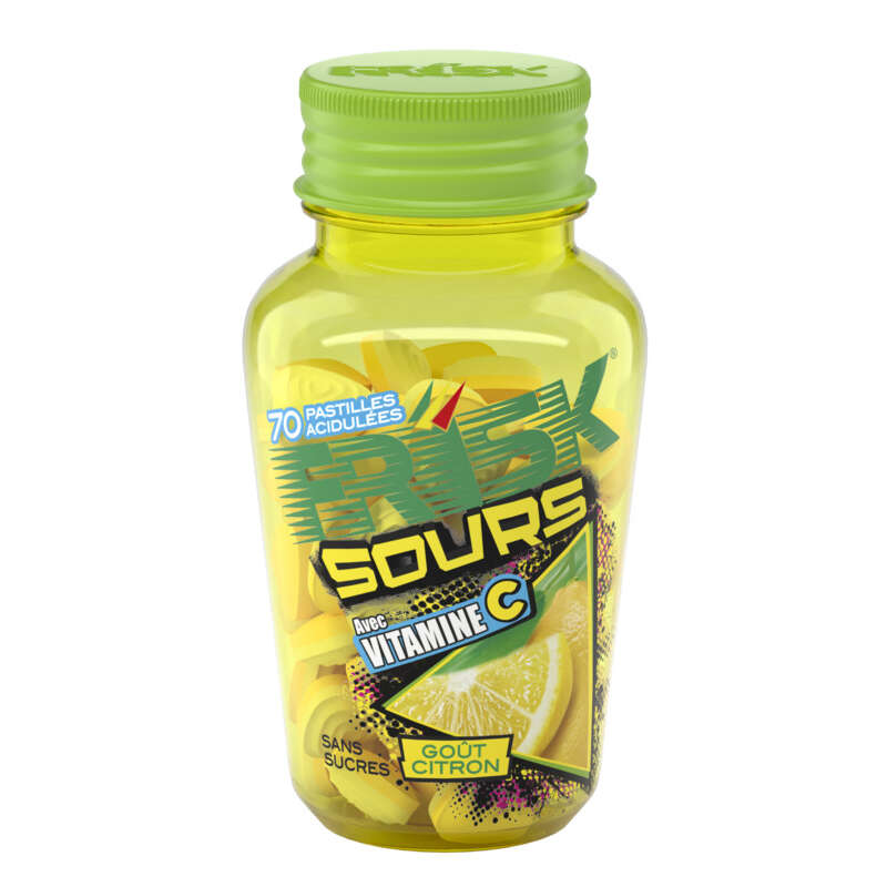 Frisk Sours Pastilles acidulées Vitamine C Sans sucres au citron x70 49g Frisk Sours Pastilles acidulées Vitamine C Sans sucres au citron x70 49g