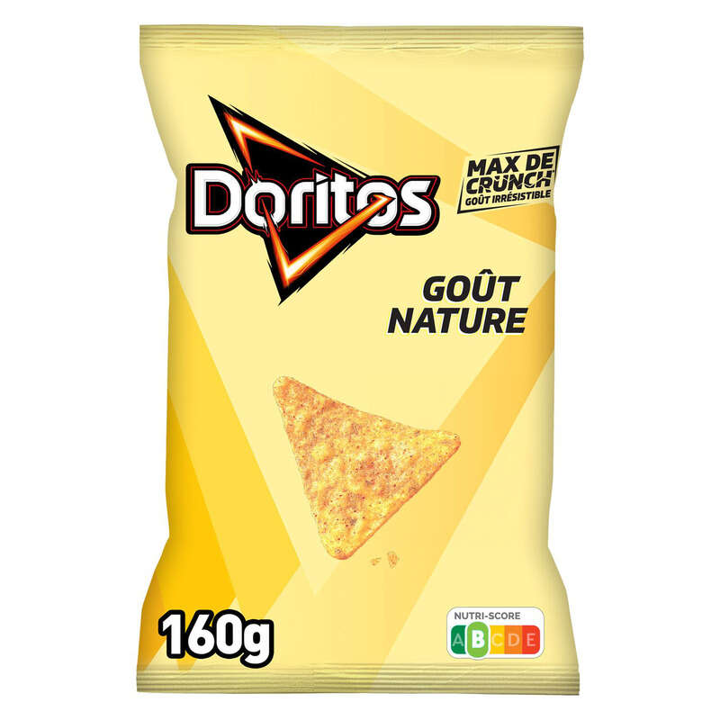 Doritos Chips Tortilla Goût Nature 160g Doritos Chips Tortilla Goût Nature 160g