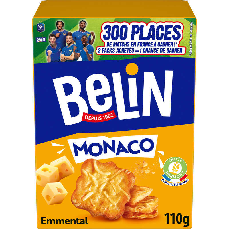 Belin Crackers Monaco Emmental 110g Belin Crackers Monaco Emmental 110g