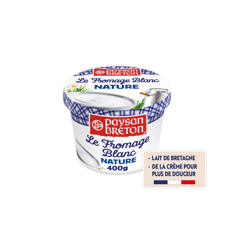 Paysan Breton Fromage Blanc Nature 7,6% de Mg 400g Paysan Breton Fromage Blanc Nature 7,6% de Mg 400g