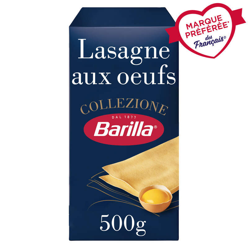 Barilla Pâtes lasagnes aux œufs collezione 500g Barilla Pâtes lasagnes aux œufs collezione 500g