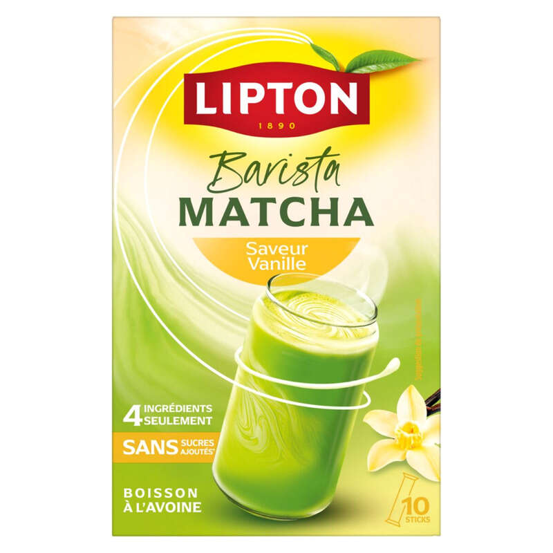 Lipton barista matcha saveur vanille 10 sticks Lipton barista matcha saveur vanille 10 sticks