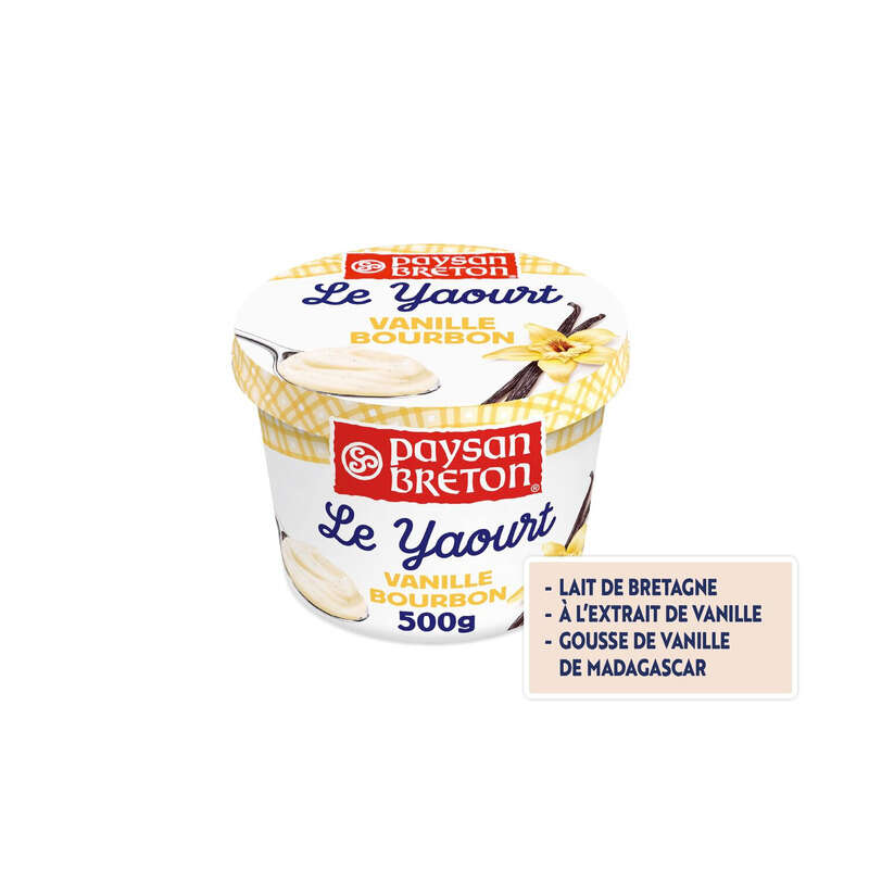 Paysan Breton Yaourt Vanille Bourbon 500g Paysan Breton Yaourt Vanille Bourbon 500g