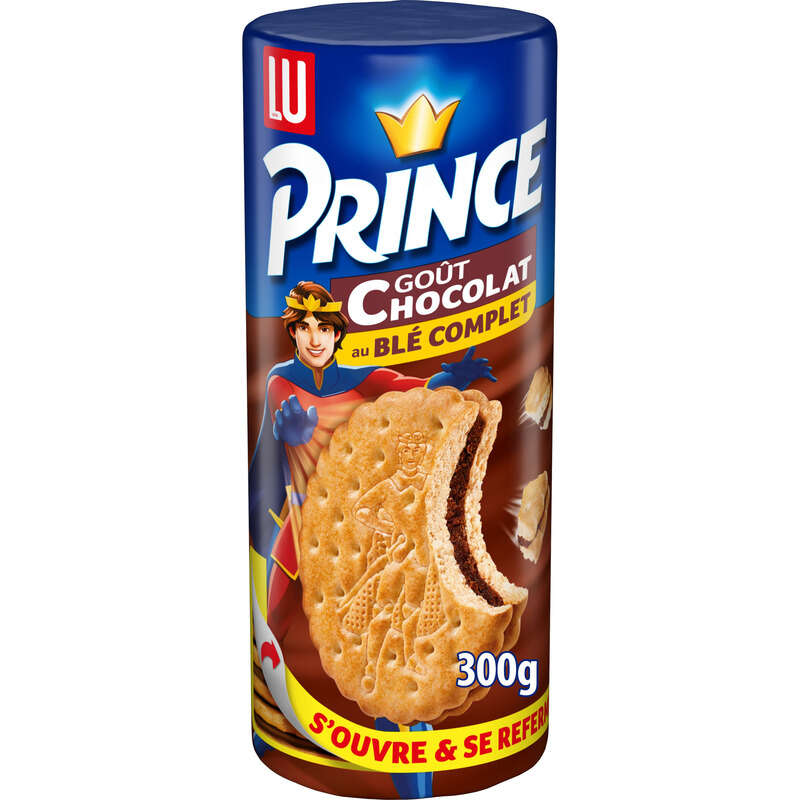 Lu Prince Biscuits fourrés au Chocolat Blé Complet 300g Lu Prince Biscuits fourrés au Chocolat Blé Complet 300g
