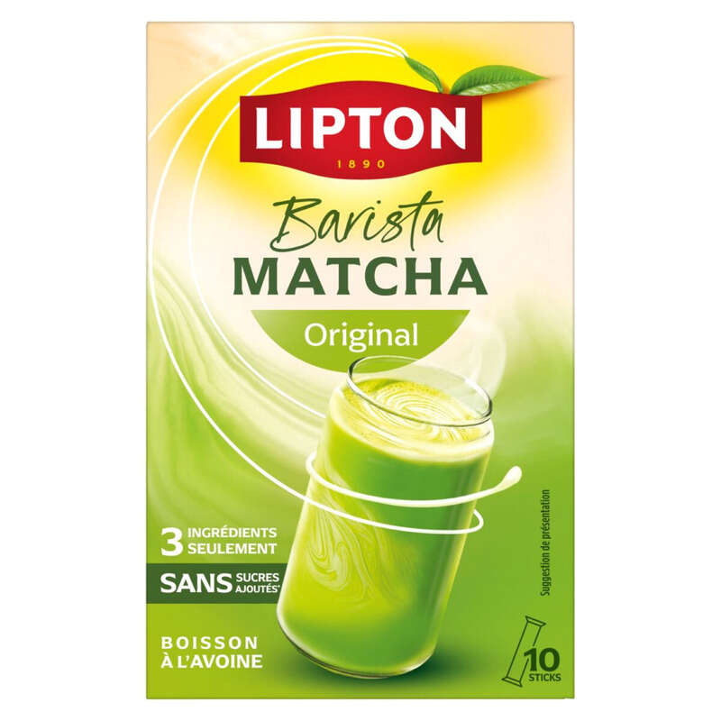 Lipton Barista Matcha Original Boisson à l'Avoine 10 Sticks Lipton Barista Matcha Original Boisson à l'Avoine 10 Sticks