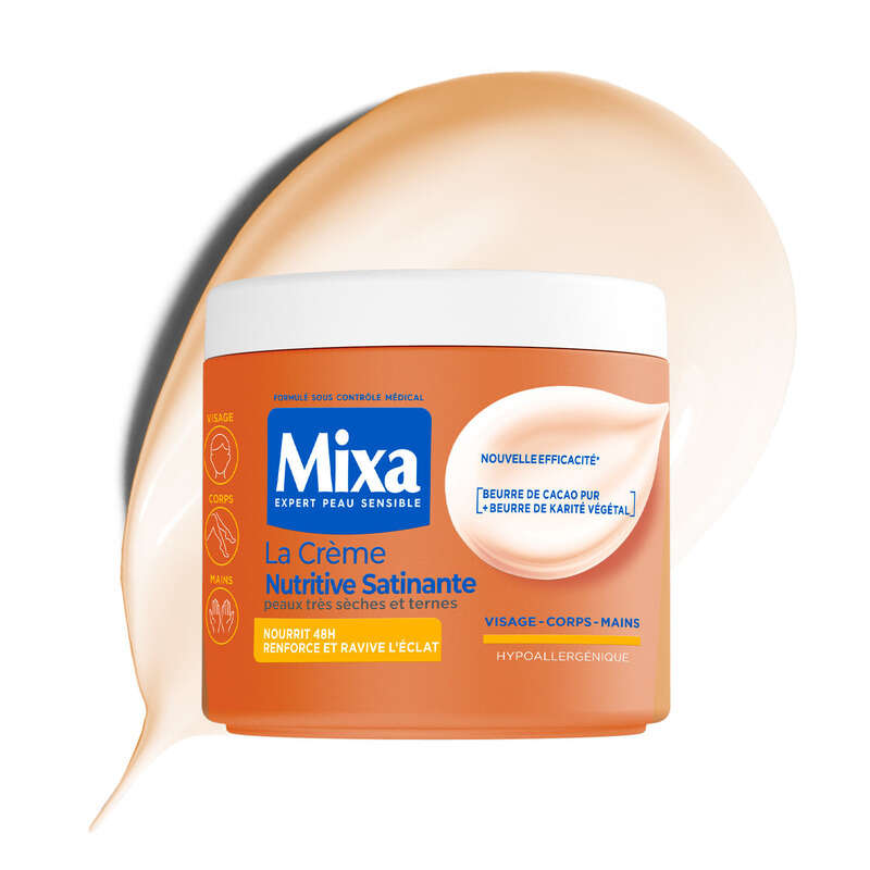 Mixa La Crème nutritive satinante Peaux métissées 400ml Mixa La Crème nutritive satinante Peaux métissées 400ml