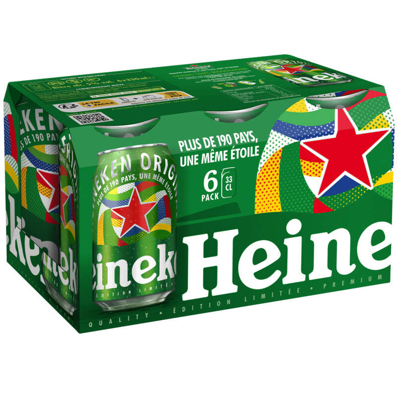 Heineken Bière Blonde 5° 6x33cl Heineken Bière Blonde 5° 6x33cl