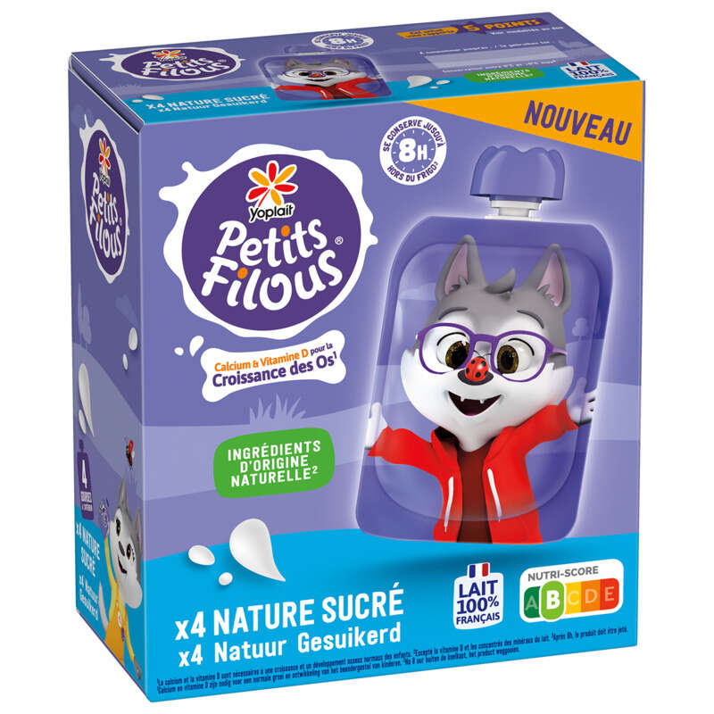 Petits Filous Yaourt Enfant Brassé Nature Sucré 4x85g Petits Filous Yaourt Enfant Brassé Nature Sucré 4x85g