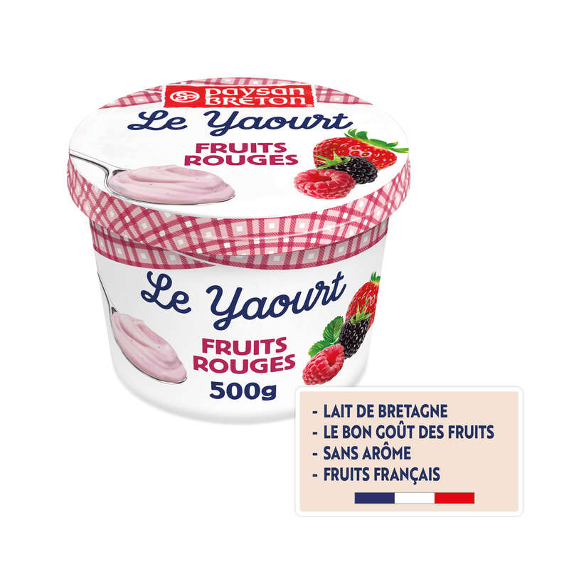 Paysan Breton Yaourt Fruits Rouges 500g Paysan Breton Yaourt Fruits Rouges 500g