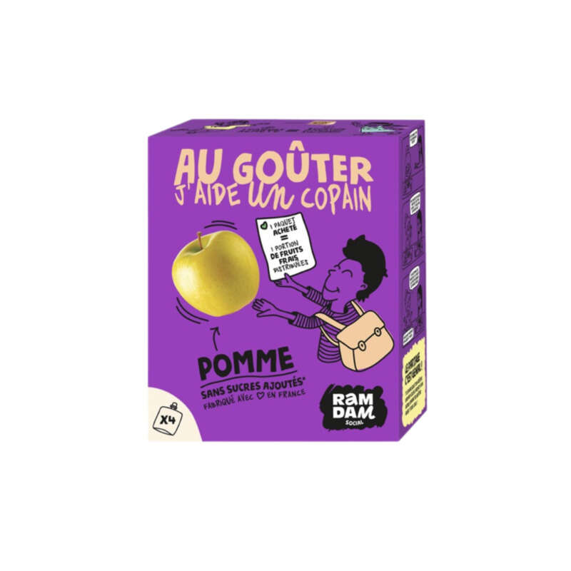 Ramdam Gourde compote pommes 4x90g Ramdam Gourde compote pommes 4x90g