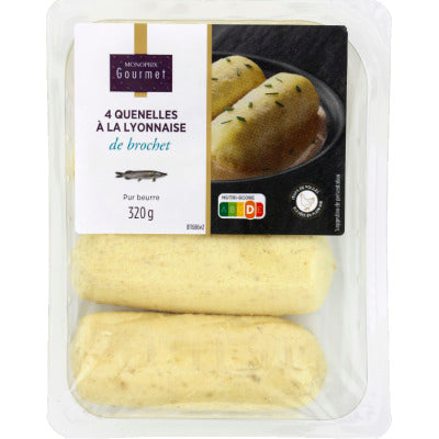 Monoprix Gourmet quenelles lyonnaises de brochet pur beurre 320g Monoprix Gourmet quenelles lyonnaises de brochet pur beurre 320g