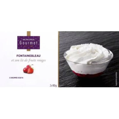 Monoprix Gourmet Dessert Fontainebleau Lit de Fruits Rouges 2x90g Monoprix Gourmet Dessert Fontainebleau Lit de Fruits Rouges 2x90g