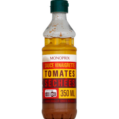 Monoprix Sauce vinaigrette huile d'olive 10% et tomates séchées 35cl Monoprix Sauce vinaigrette huile d'olive 10% et tomates séchées 35cl