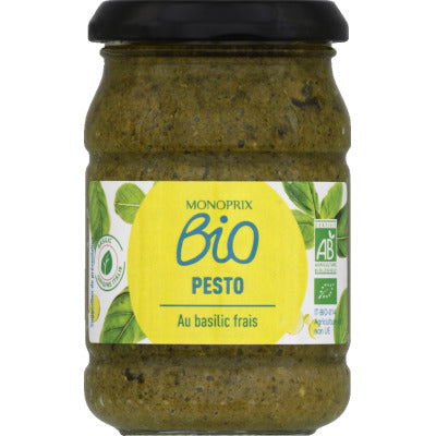 Monoprix Bio Pesto au basilic frais 190g Monoprix Bio Pesto au basilic frais 190g