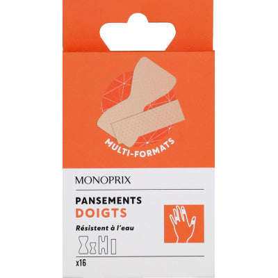 Monoprix Pansements Doigts X16 Monoprix Pansements Doigts X16