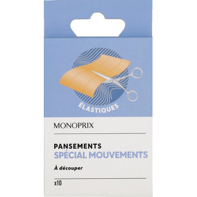 Monoprix Pansements À Découper Élastiques Spécial Mouvements X10 Monoprix Pansements À Découper Élastiques Spécial Mouvements X10