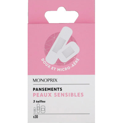 Monoprix Pansements Peaux Sensibles X30 Monoprix Pansements Peaux Sensibles X30