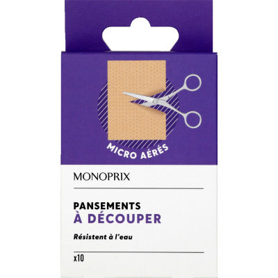 Monoprix Pansements À Découper Classiques Résistants À L'Eau X10 Monoprix Pansements À Découper Classiques Résistants À L'Eau X10
