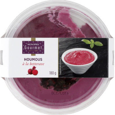 Monoprix Gourmet Houmous Betterave 180g Monoprix Gourmet Houmous Betterave 180g