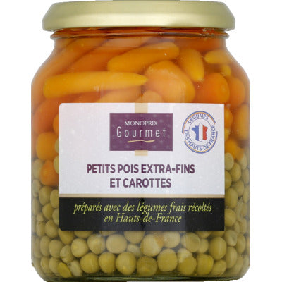 Monoprix Gourmet Petits Pois Extra-Fins et Carottes 215g Monoprix Gourmet Petits Pois Extra-Fins et Carottes 215g