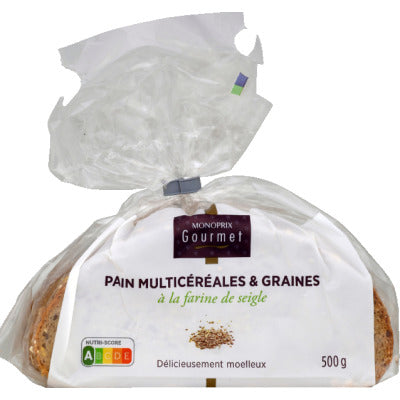 Monoprix Gourmet Pain multicéréales 500g Monoprix Gourmet Pain multicéréales 500g