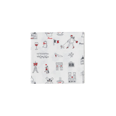 Monoprix Maison 20 Serviettes, Grise Et Rouge, 25X25Cm Monoprix Maison 20 Serviettes, Grise Et Rouge, 25X25Cm