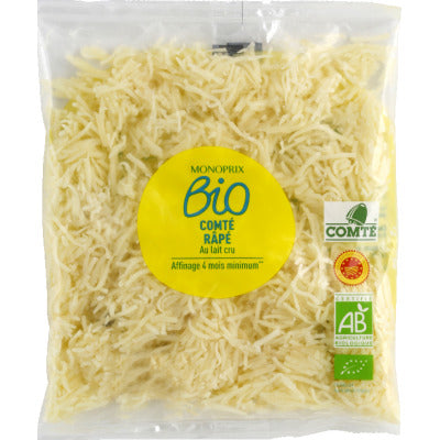 Monoprix Bio Comté Râpé au Lait Cru 100g Monoprix Bio Comté Râpé au Lait Cru 100g