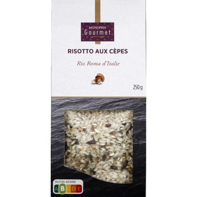 Monoprix Gourmet Risotto aux cèpes au riz carnaroli d'Italie 250g Monoprix Gourmet Risotto aux cèpes au riz carnaroli d'Italie 250g