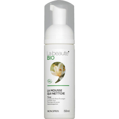Monoprix La Beauté Bio La Mousse Qui Nettoie 150ml Monoprix La Beauté Bio La Mousse Qui Nettoie 150Ml