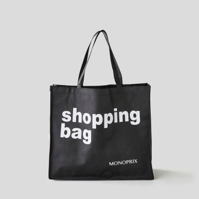 Monoprix Monoprix Maison Sac de courses pliable Bag Noir Monoprix Monoprix Maison Sac de courses pliable Bag Noir
