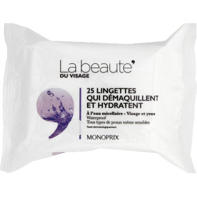 Monoprix La Beauté Les Lingettes Qui Démaquillent Et Hydratent x25 Monoprix La Beauté Les Lingettes Qui Démaquillent Et Hydratent x25