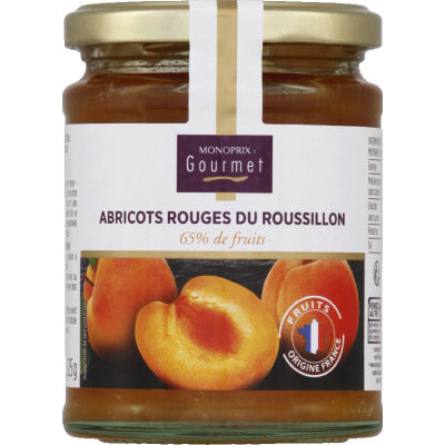 Monoprix Gourmet Abricots Rouges Du Roussillon 65% de Fruits 325g Monoprix Gourmet Abricots Rouges Du Roussillon 65% de Fruits 325g