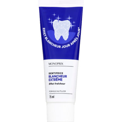 Monoprix Dentifrice Blancheur Extrême 75ml Monoprix Dentifrice Blancheur Extrême 75ml