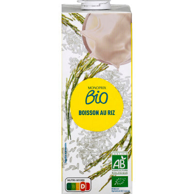 Monoprix Bio Boisson au Riz Source de Calcium 1L Monoprix Bio Boisson au Riz Source de Calcium 1L