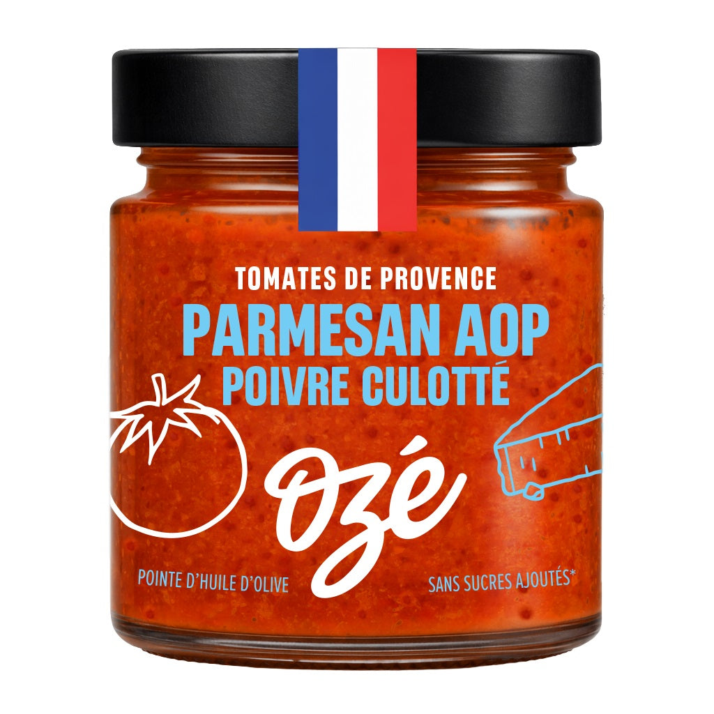 Ozé Sauce Tomate Parmesan Aop poivre Culotté 180g Ozé Sauce Tomate Parmesan Aop poivre Culotté 180g