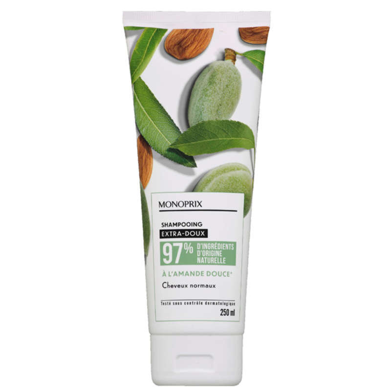 Monoprix Shampooing extra doux à l'amande douce 250ml Monoprix Shampooing extra doux à l'amande douce 250ml