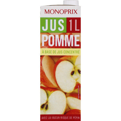 Monoprix Jus de pomme à base de jus concentré 1L Monoprix Jus de pomme à base de jus concentré 1L