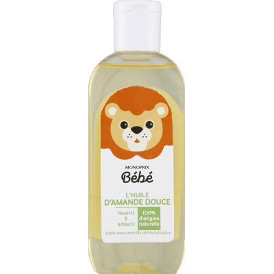 Monoprix Bébé Huile D'Amande Douce 100ml Monoprix Bébé Huile D'Amande Douce 100ml