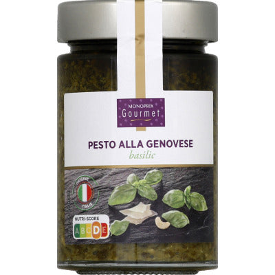 Monoprix Gourmet Pesto Alla Genovese basilic 190g Monoprix Gourmet Pesto Alla Genovese basilic 190g