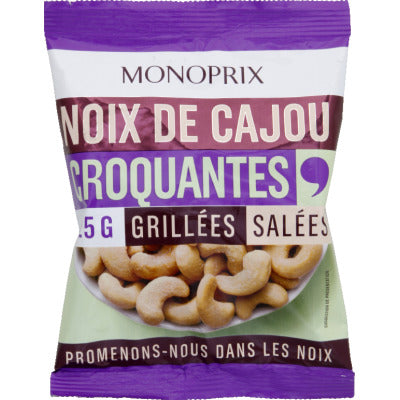 Monoprix Noix de Cajou Grillées et Salées 125g Monoprix Noix de Cajou Grillées et Salées 125g