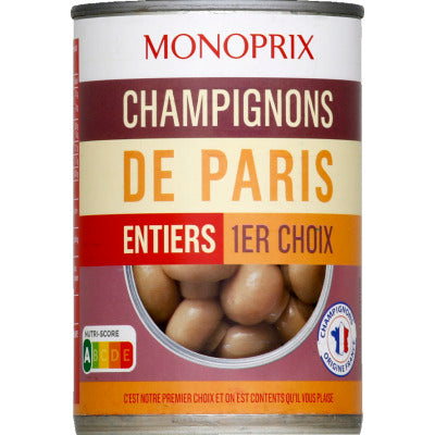 Monoprix Champignons de Paris Entiers 230g Monoprix Champignons de Paris Entiers 230g
